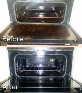 Oven Before and After Cleaning